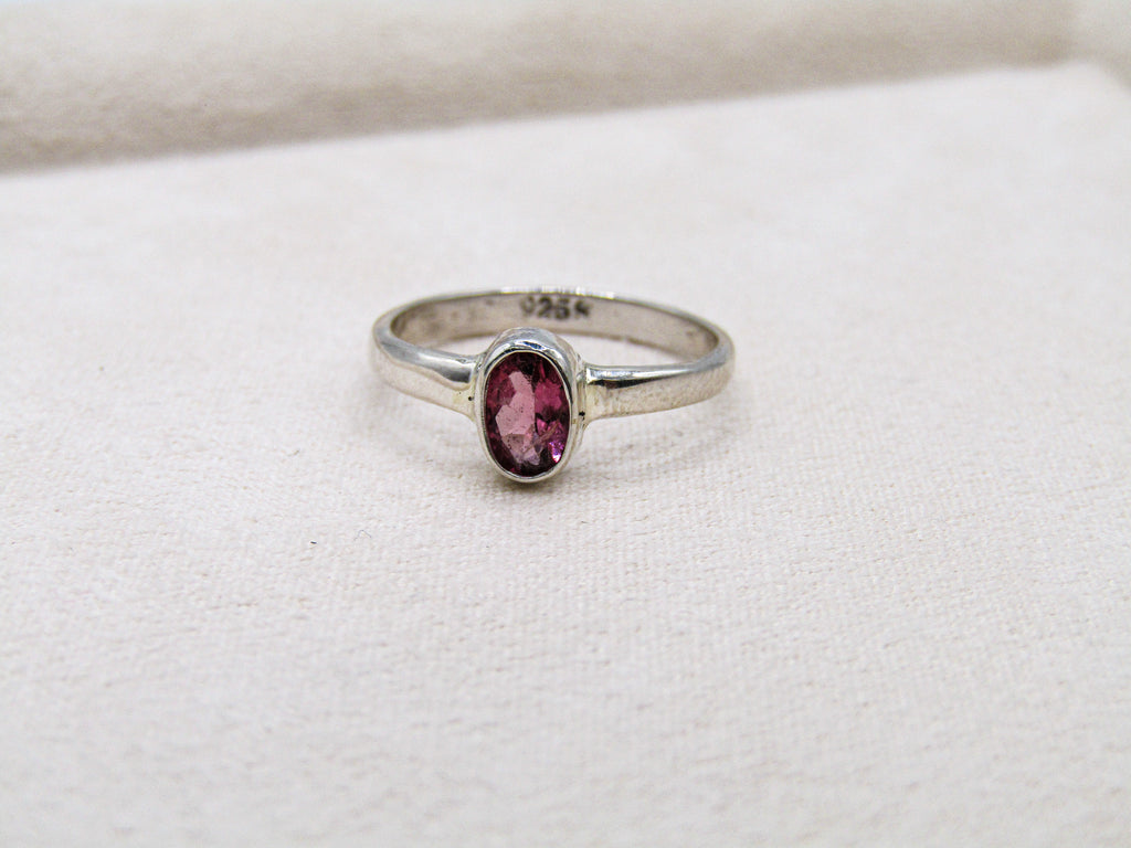 Pink Tourmaline Stacking Ring