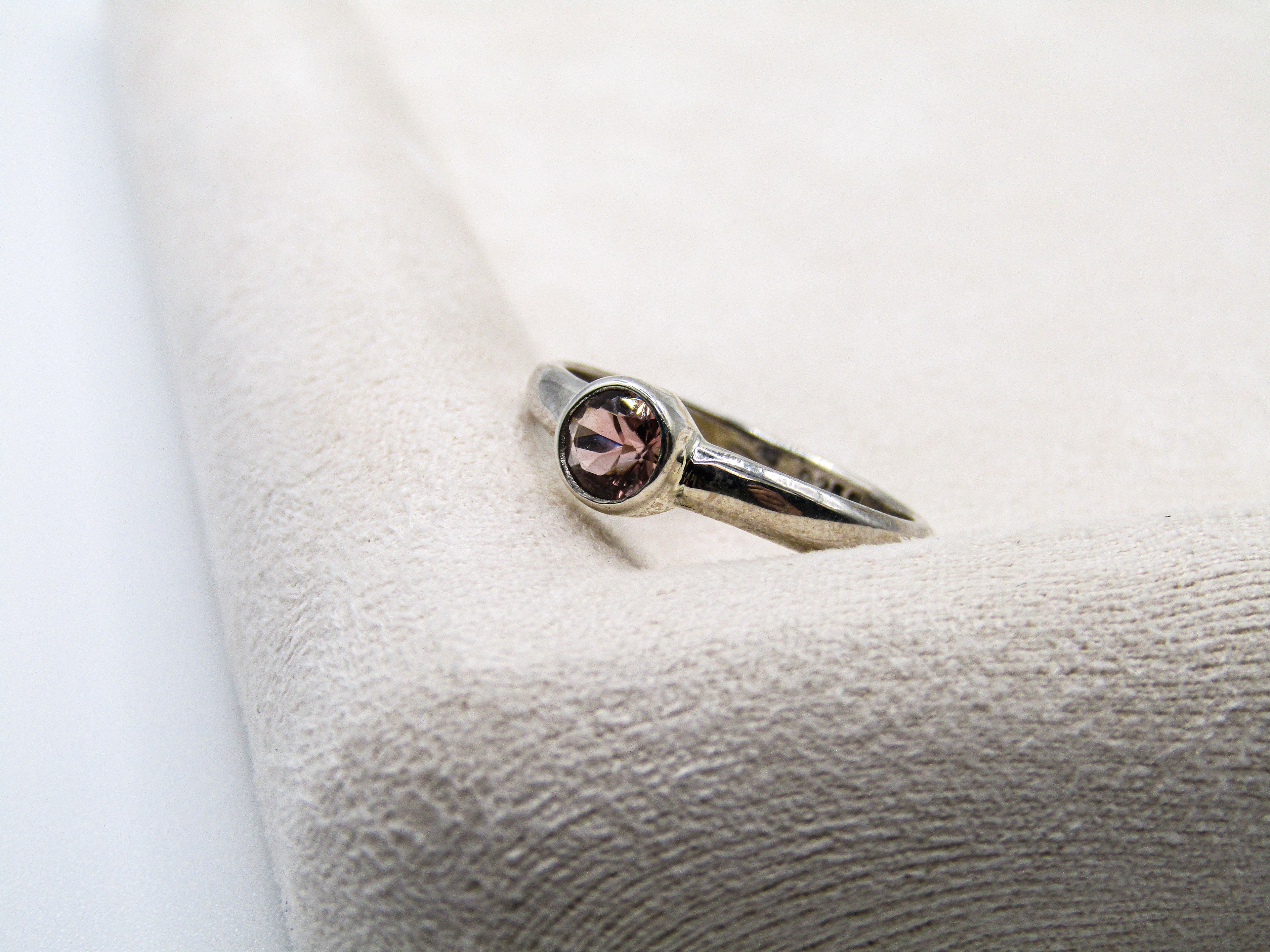 Peach Tourmaline Stacking Ring