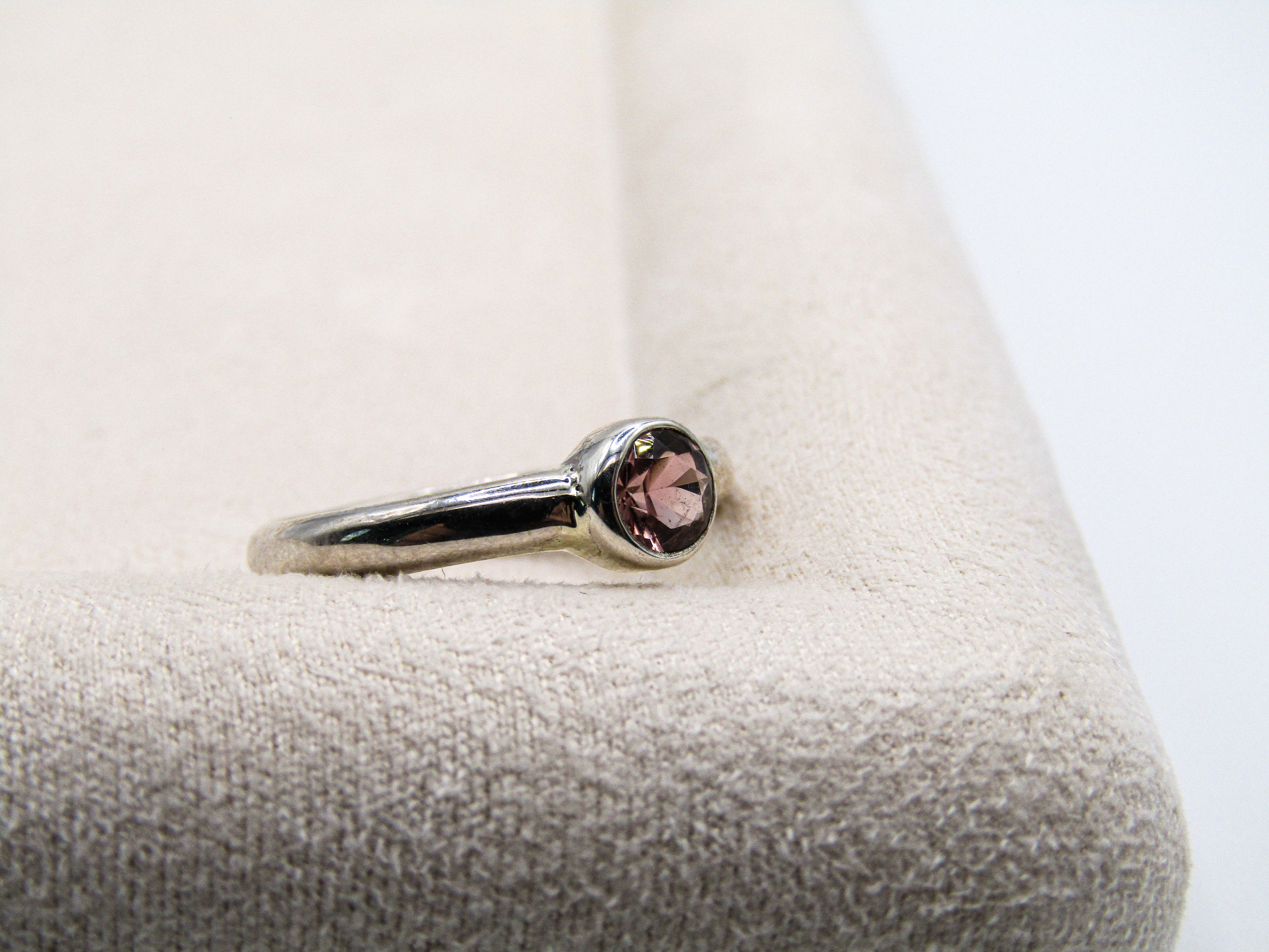 Peach Tourmaline Stacking Ring