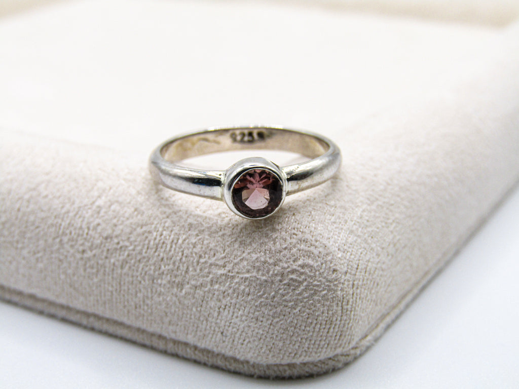 Peach Tourmaline Stacking Ring