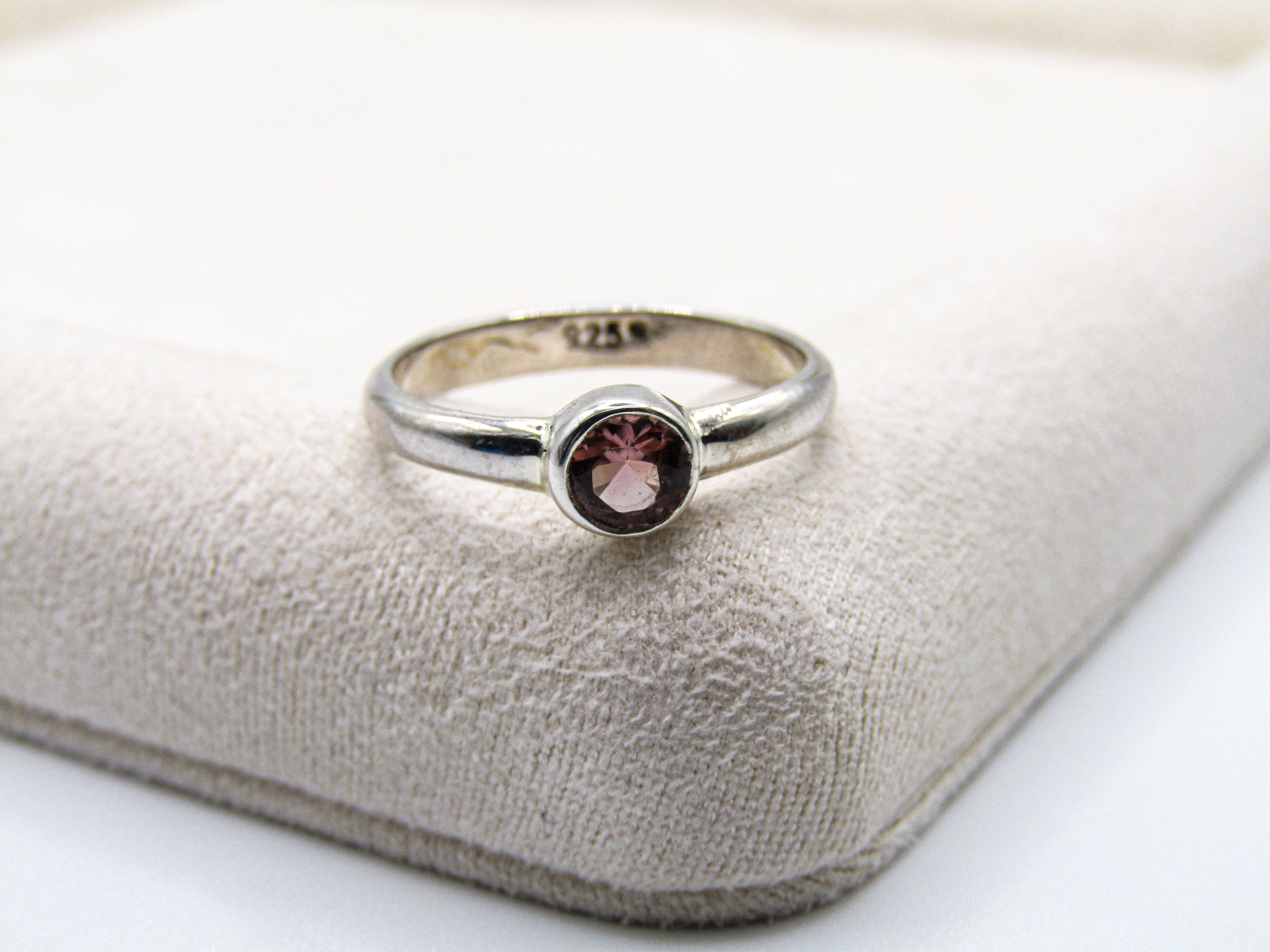Peach Tourmaline Stacking Ring